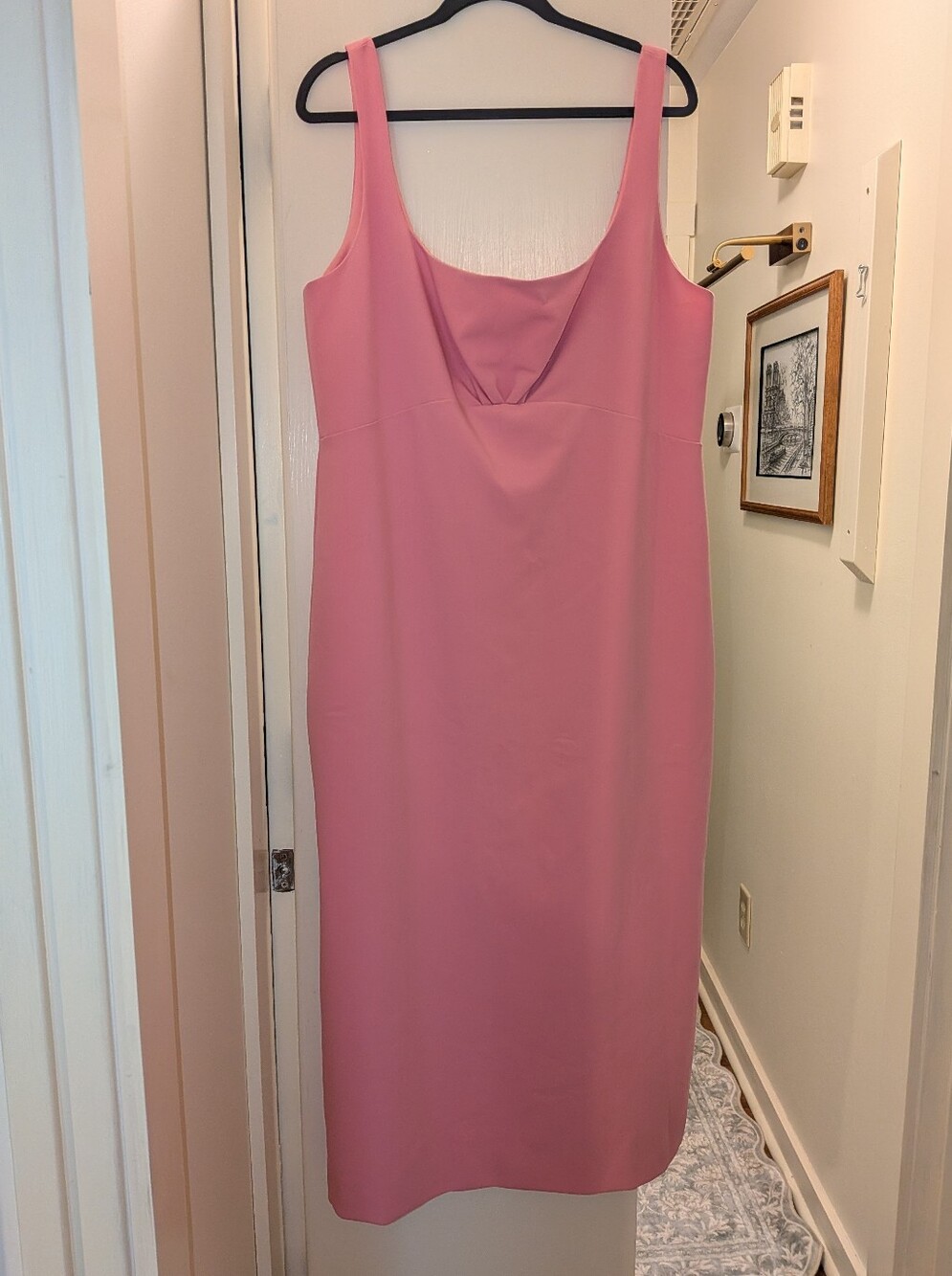 NWT Lela Rose Pink Peony Column Dress Sleeveless Midi Dress Size 16